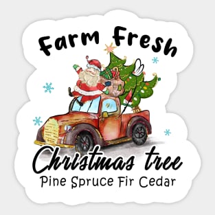 farm fresh christmas tree camping travel Sticker